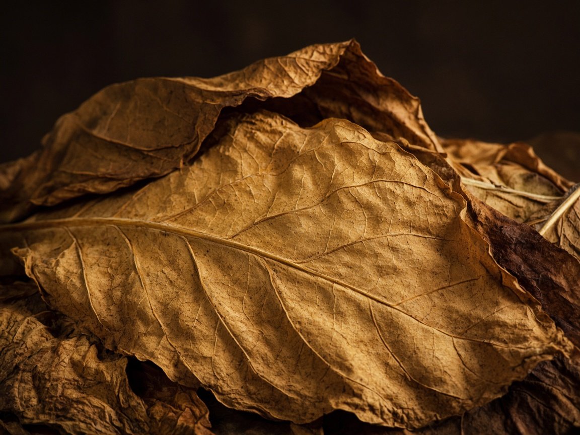 Cured golden tobacco leaf